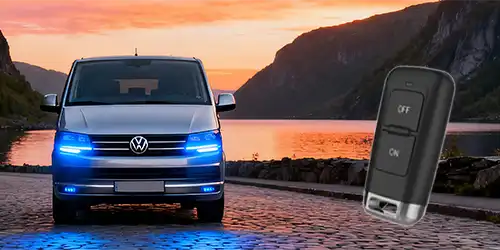 freepik_a-silver-volkswagen-transporter-van-centered-on-a-cobblestone-street-in-norwegian-fjord-landscape-at-sunset-headlights-blue VW T6.1 ab Bj. 2020 z.B. 2.0TDI Aufrüstung des Webasto Zuheizers zur Standheizung mit Fernbedienung T99 1349€ inkl. Mwst. und inkl. Einbau bei Dörfelt - die Werkstatt in Zwickau