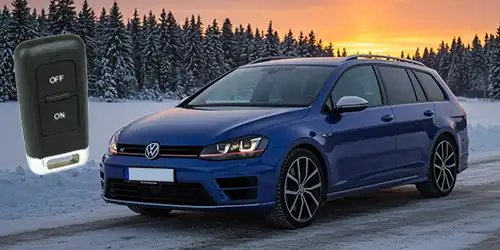 freepik_light-blue-volkswagen-golf-r-variant-parked-on-snowcovered-road-at-sunset-warm-horizon-glow-distant-snowy-pines Golf VII, VW Passat, Skoda Superb, Skoda Octavia, Seat Leon, Seat Ateca z.B. 1.4TSI 103KW Webasto EVO5 mit Fernbedienung T99 ab 2579€ inkl. Mwst. und inkl. Einbau bei Dörfelt - die Werkstatt in Zwickau