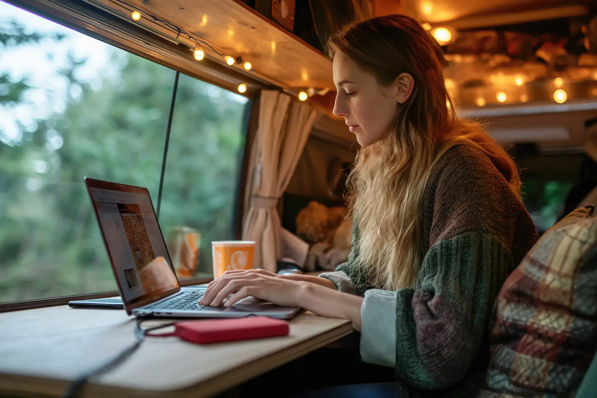 medium-shot-woman-living-as-digital-nomad-internet-wifi-router-hotspot-nachruesten-einbau-zwickau Medium Aufnahme Frau als digitale Nomadin arbeitet mobil mit Internet Verbindung WLAN Router Hotspot nachrüsten Einbau Service in Zwickau DÖRFELT DIE WERKSTATT